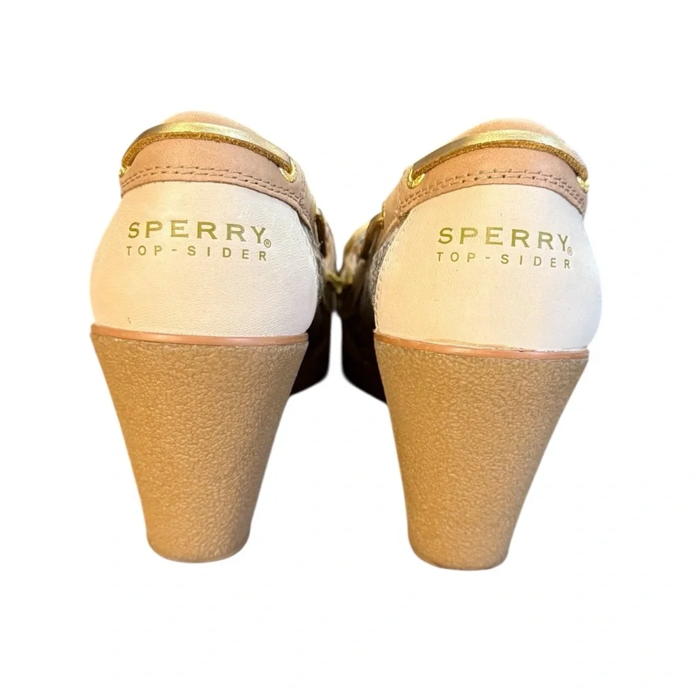 Sperry Top-Sider Leopard Sequins Wedge Shoes Size 9 M